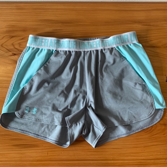 Under Armour Pants - Under Armour Heatgear Blue Grey Pocket Athletic Shorts Medium
